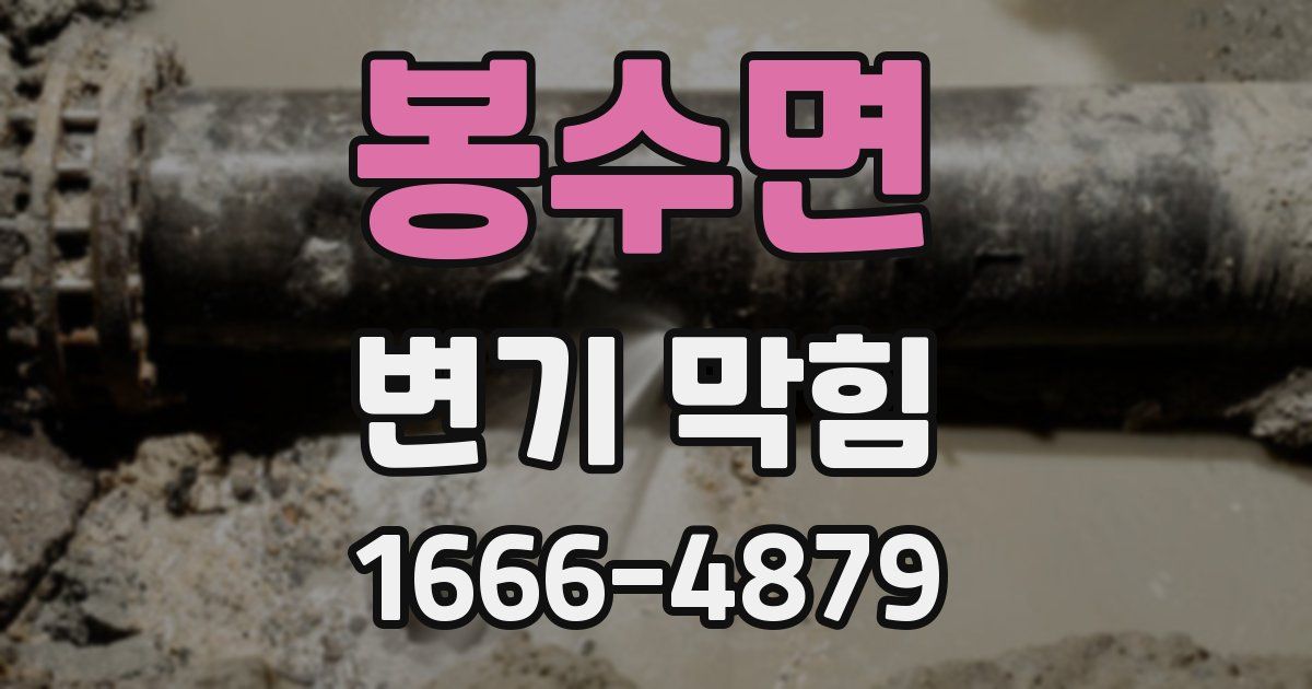 봉수면 변기 막힘