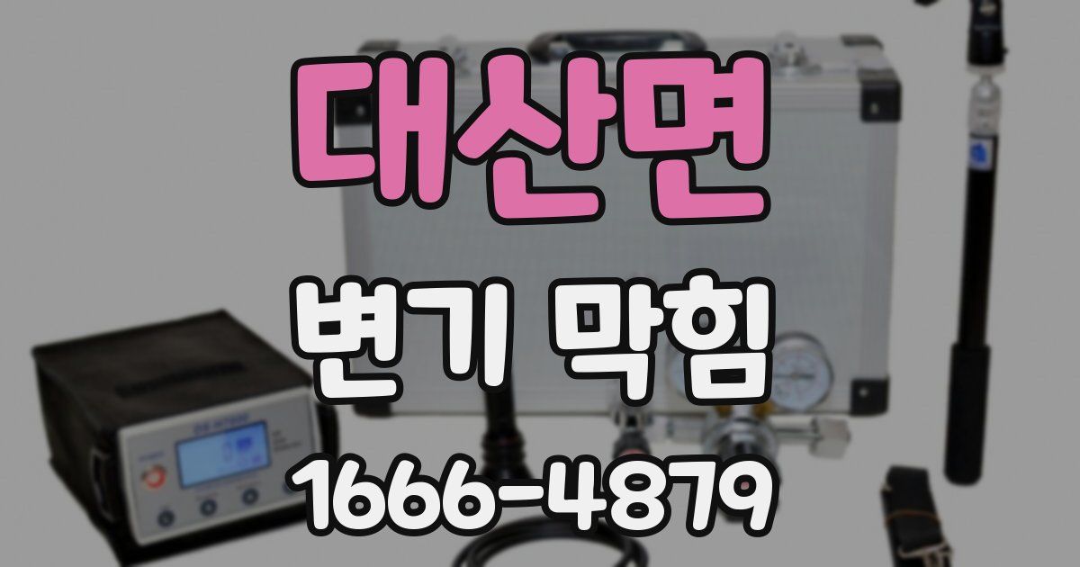 대산면 변기 막힘