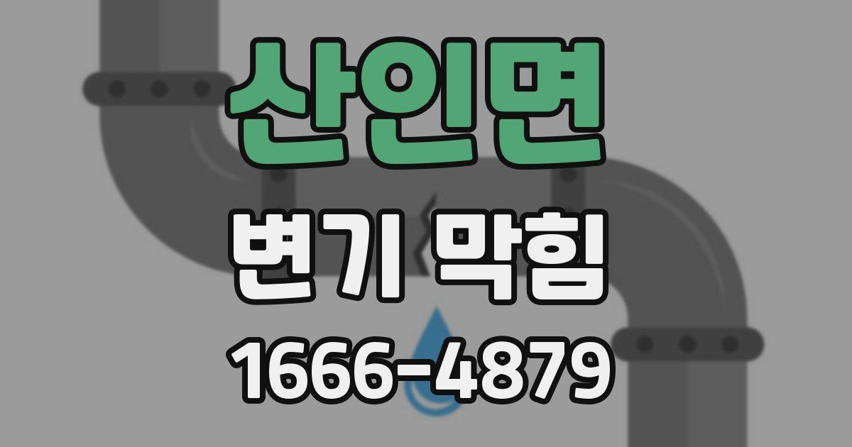 산인면 변기 막힘
