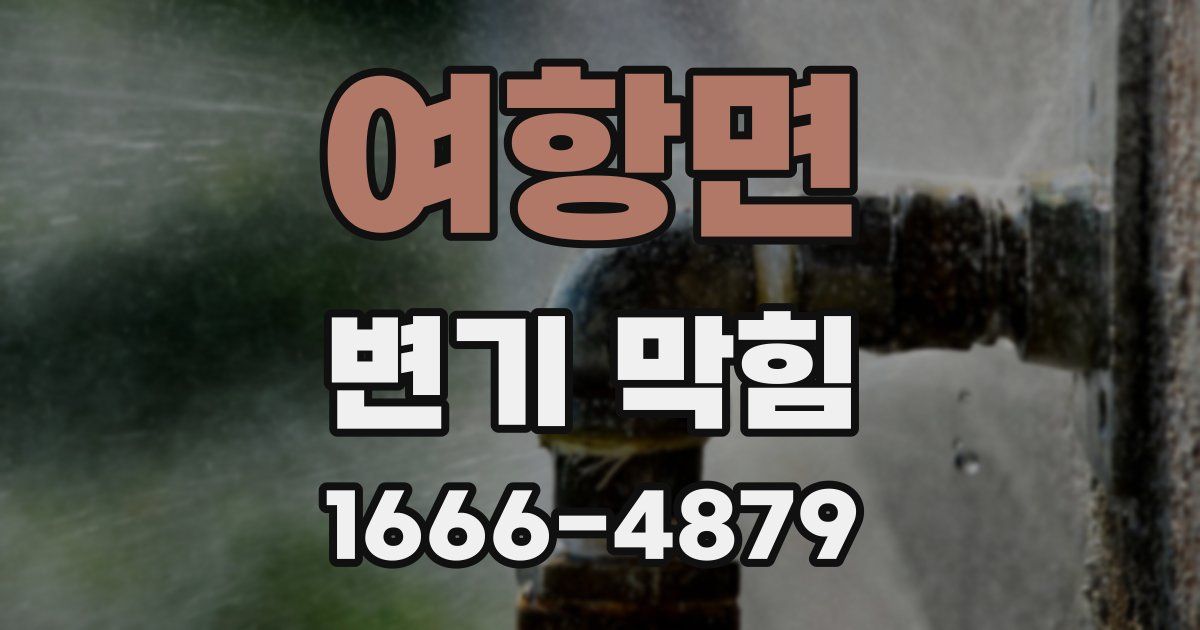 여항면 변기 막힘