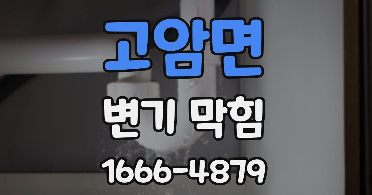 고암면 변기 막힘