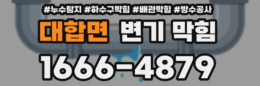 대합면 변기 막힘