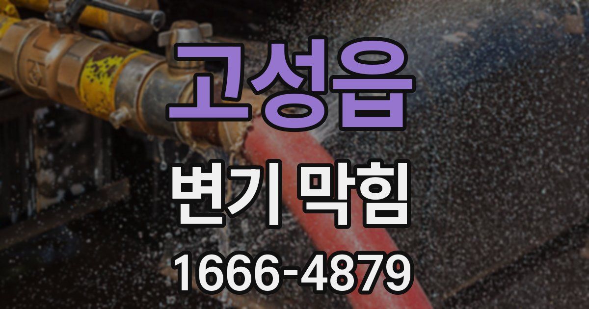 고성읍 변기 막힘