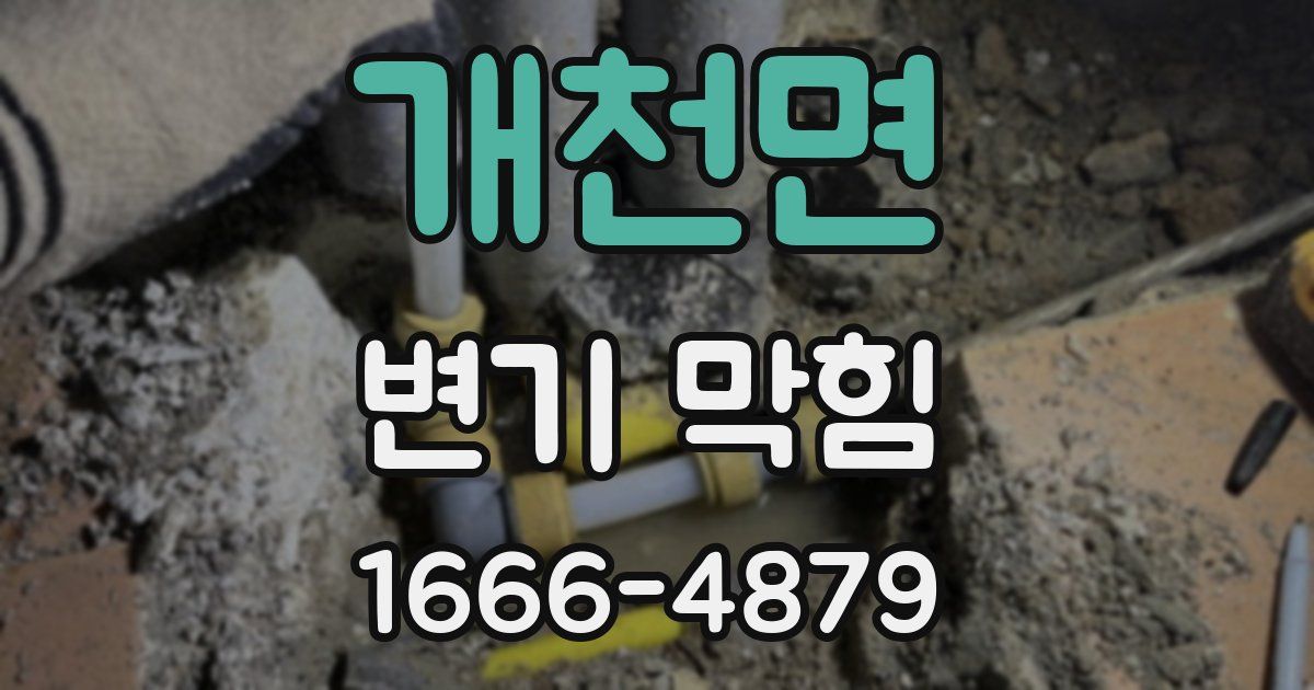개천면 변기 막힘