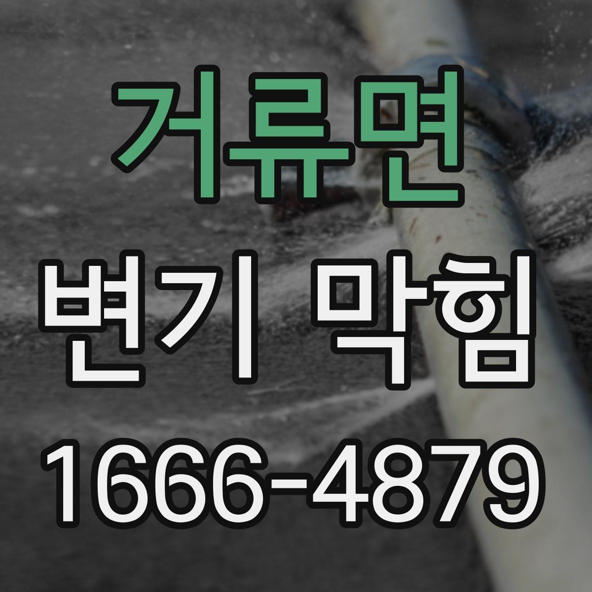 거류면 변기 막힘