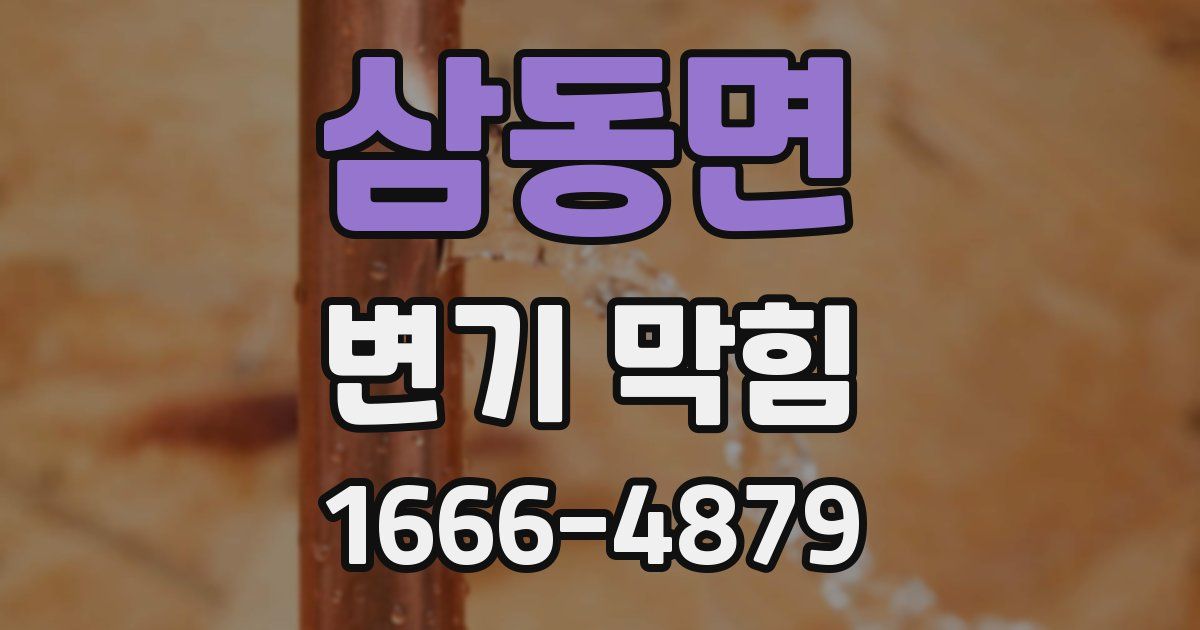 삼동면 변기 막힘