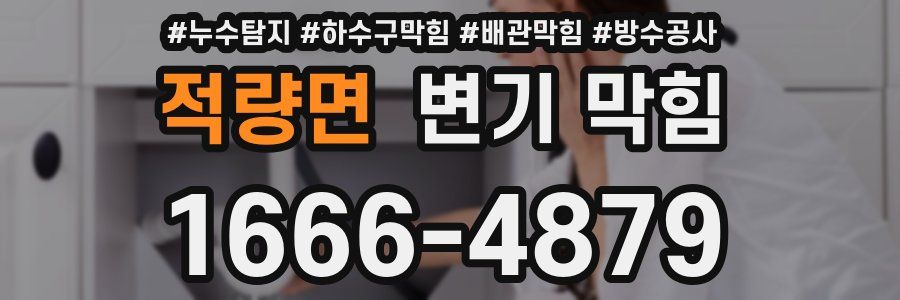 적량면 변기 막힘
