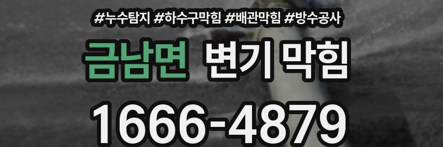 금남면 변기 막힘