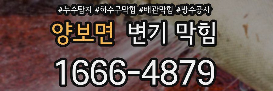 양보면 변기 막힘