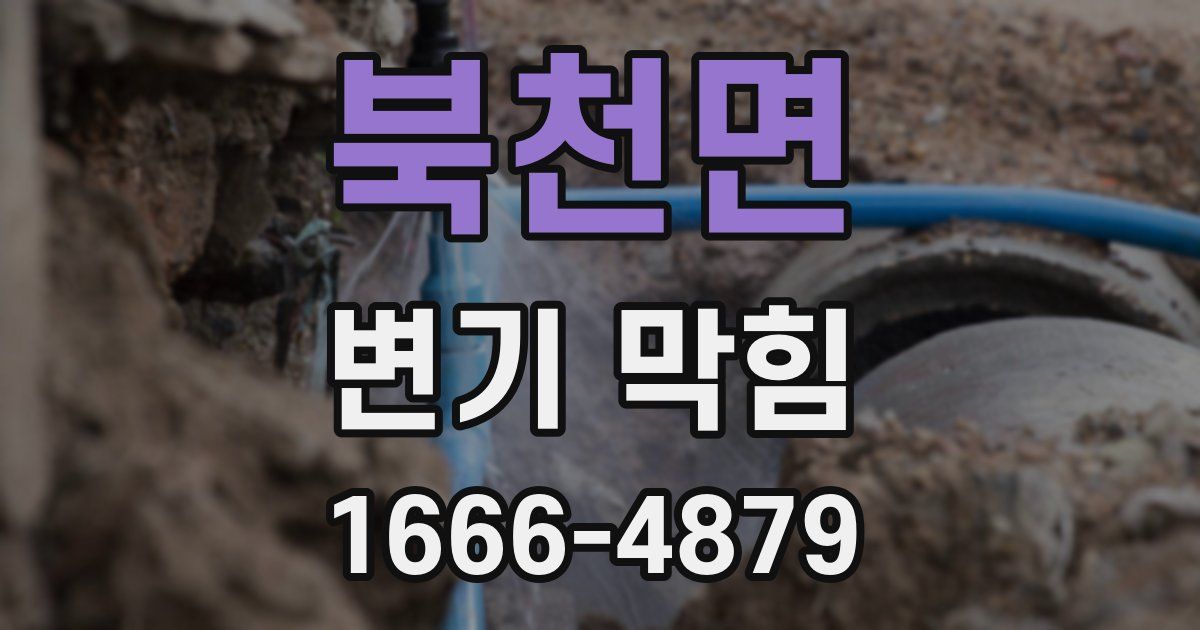 북천면 변기 막힘
