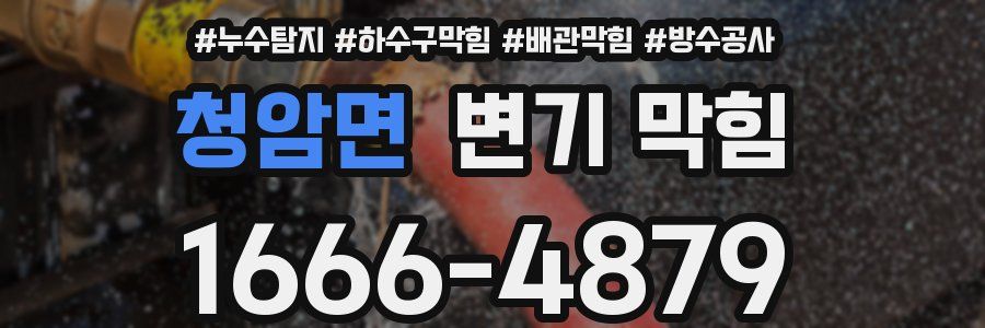 청암면 변기 막힘