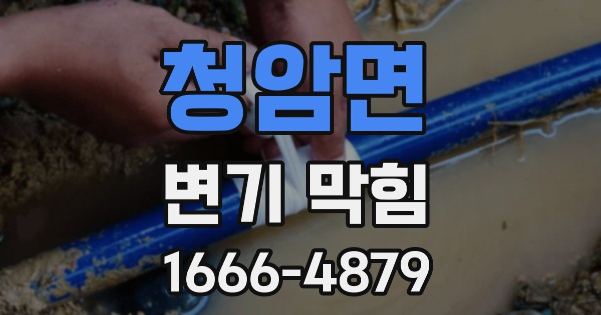 청암면 변기 막힘