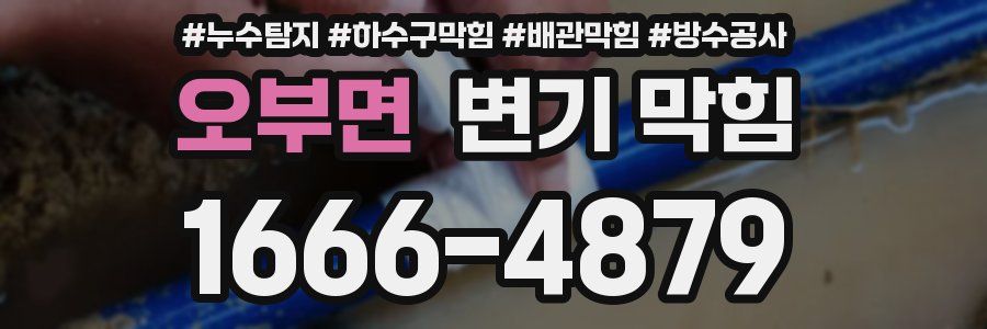 오부면 변기 막힘