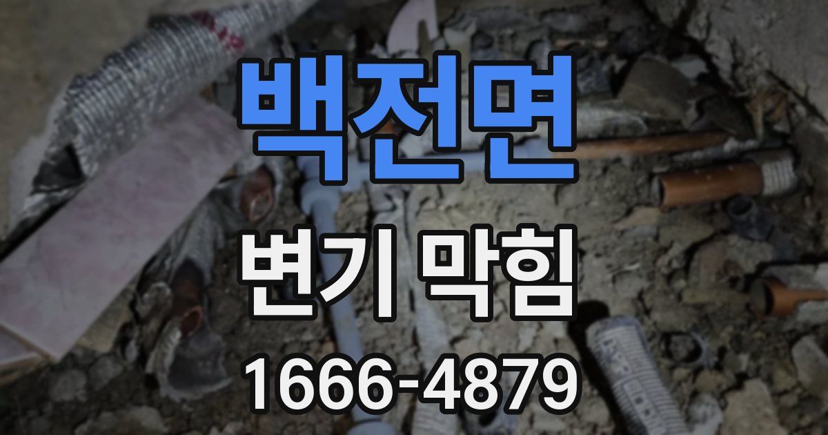 백전면 변기 막힘
