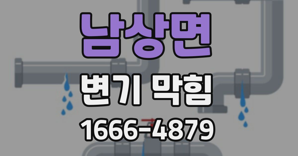 남상면 변기 막힘