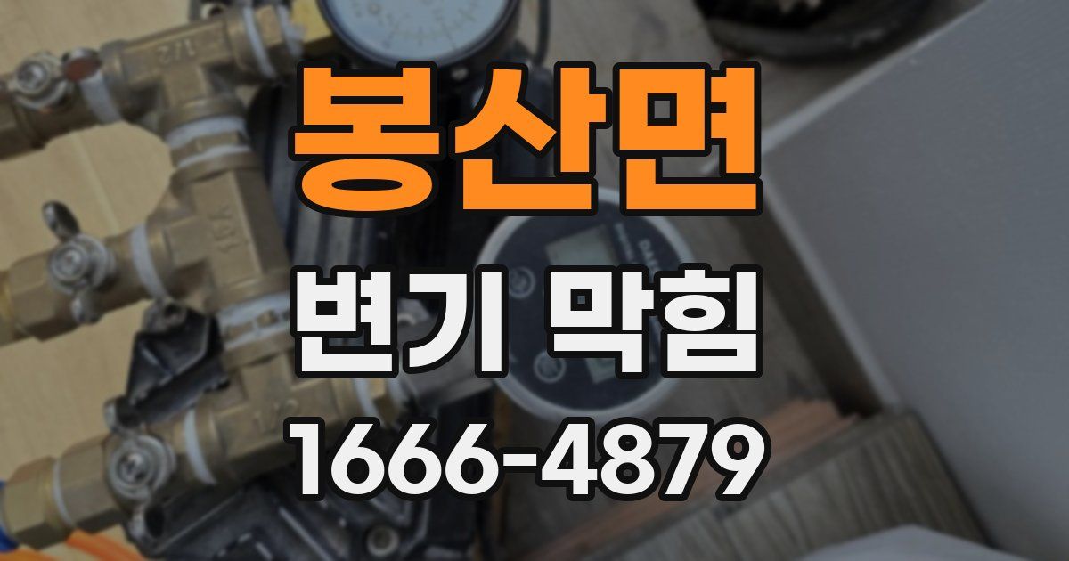 봉산면 변기 막힘