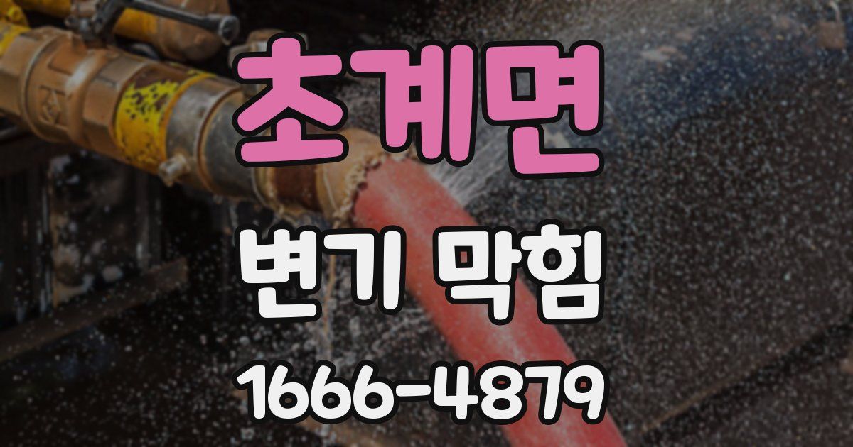 초계면 변기 막힘