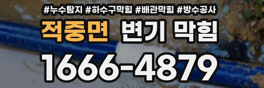 적중면 변기 막힘