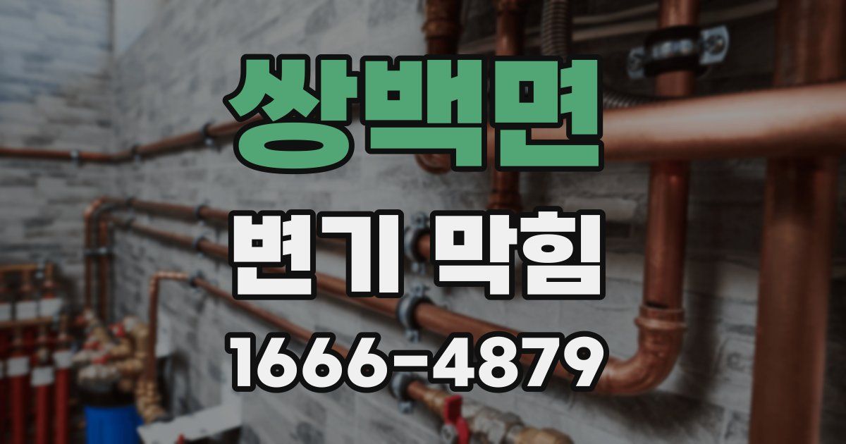 쌍백면 변기 막힘