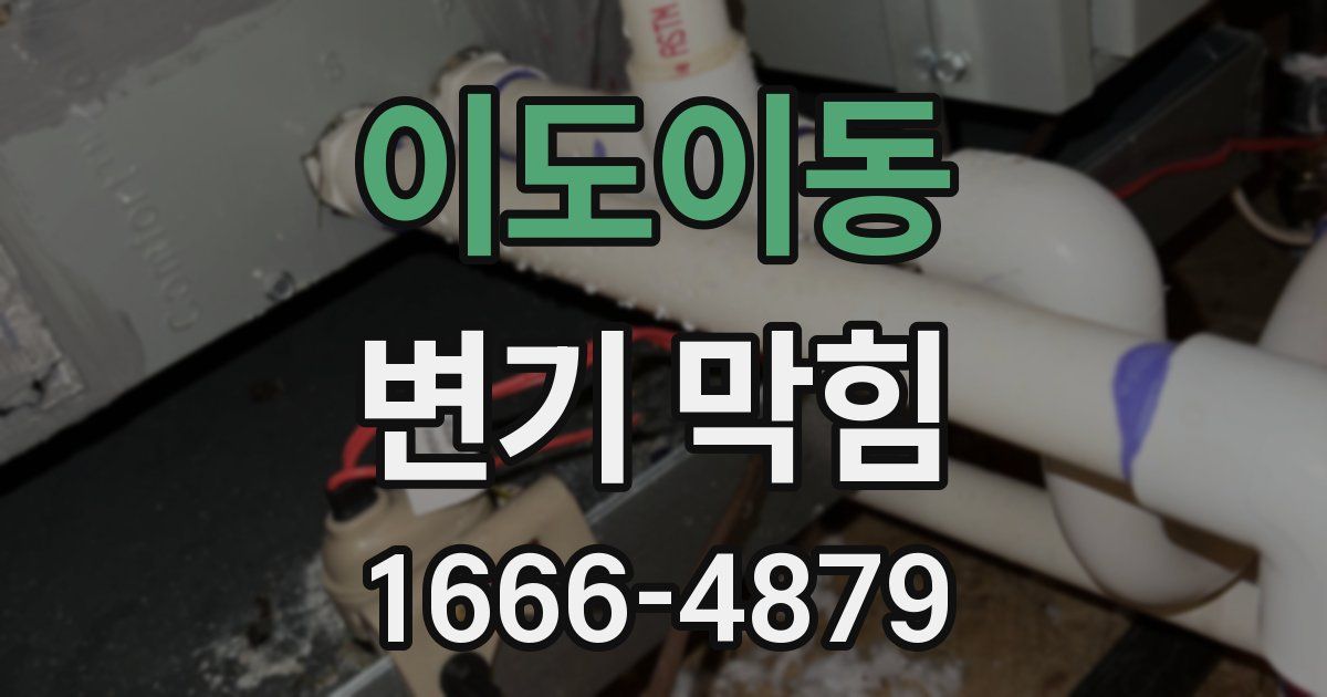 이도이동 변기 막힘