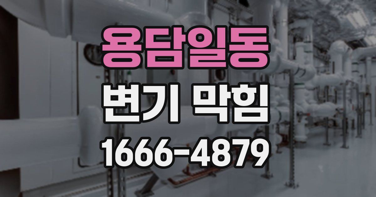 용담일동 변기 막힘