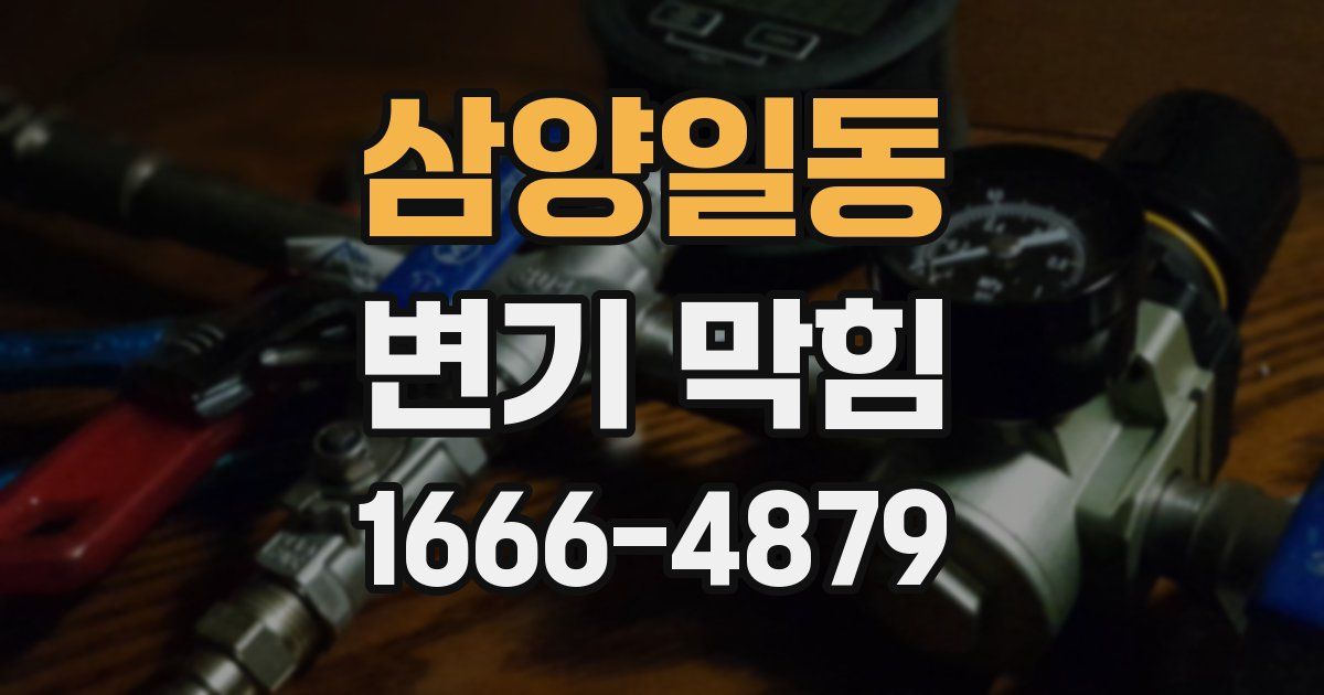 삼양일동 변기 막힘