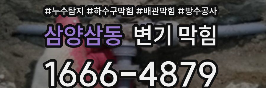 삼양삼동 변기 막힘