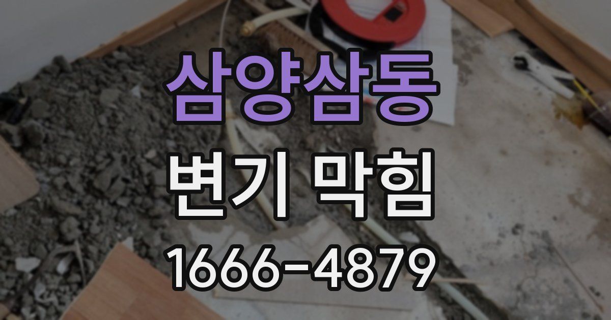 삼양삼동 변기 막힘