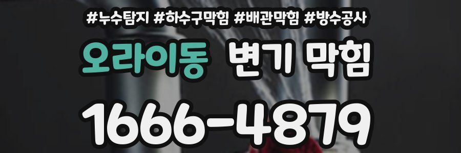오라이동 변기 막힘
