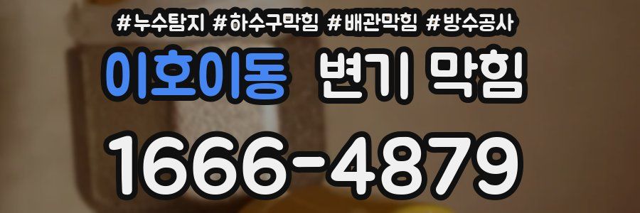 이호이동 변기 막힘