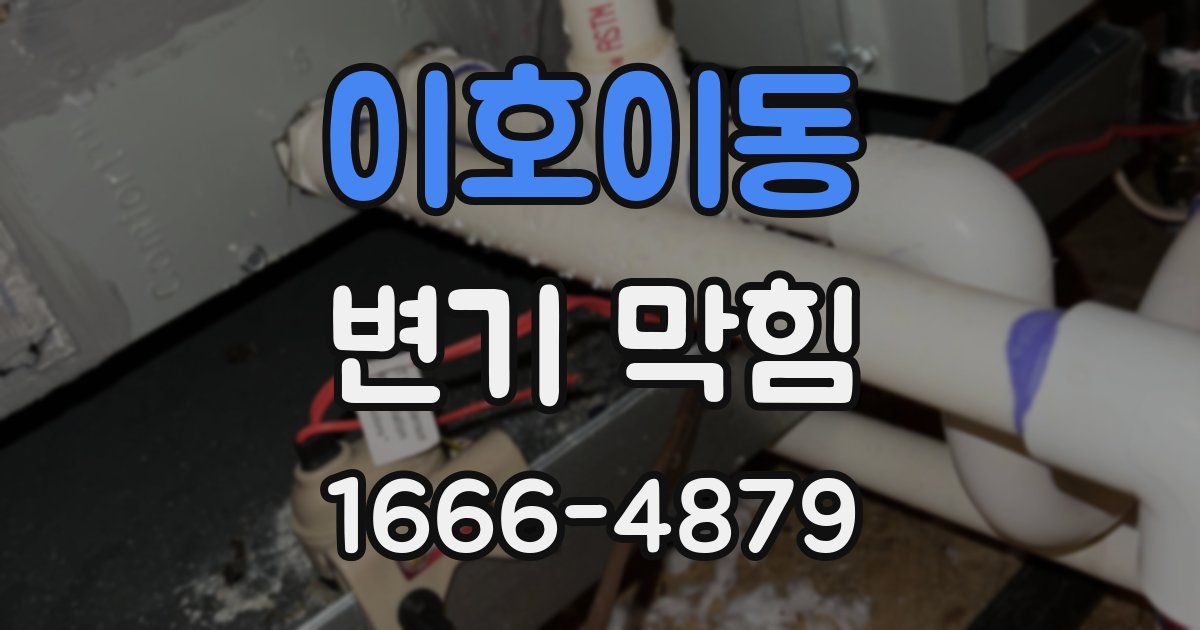 이호이동 변기 막힘