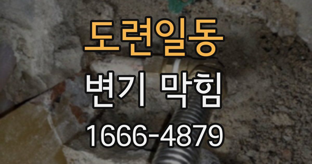 도련일동 변기 막힘