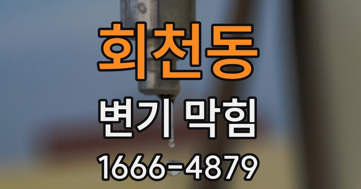 회천동 변기 막힘