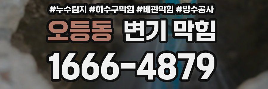 오등동 변기 막힘