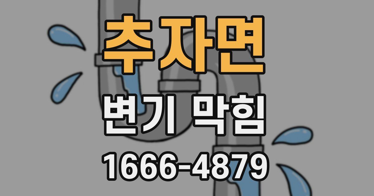 추자면 변기 막힘
