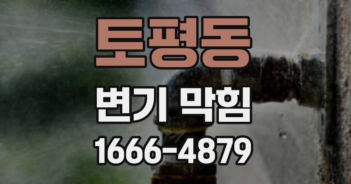 토평동 변기 막힘
