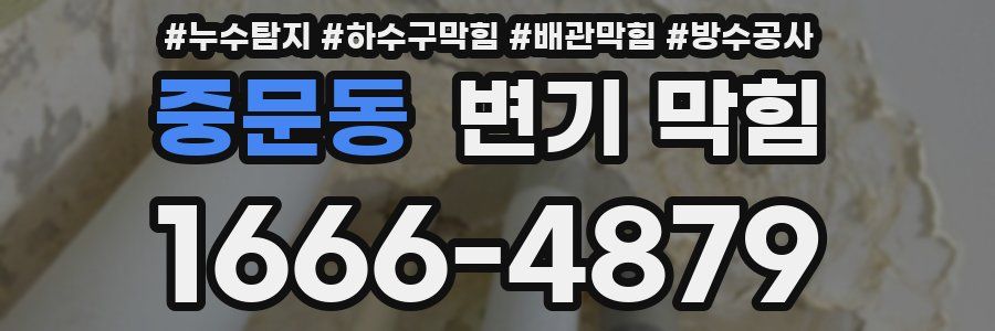 중문동 변기 막힘