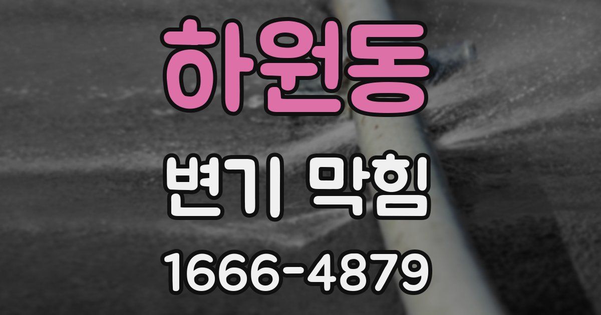 하원동 변기 막힘
