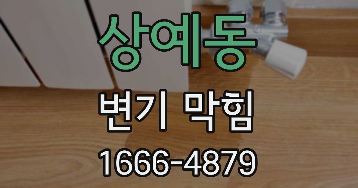 상예동 변기 막힘