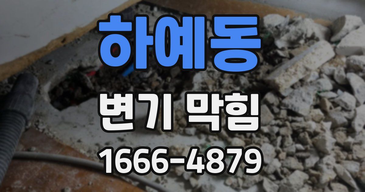 하예동 변기 막힘