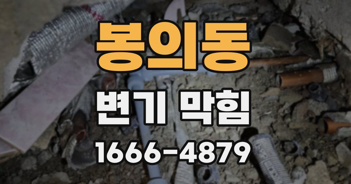 봉의동 변기 막힘