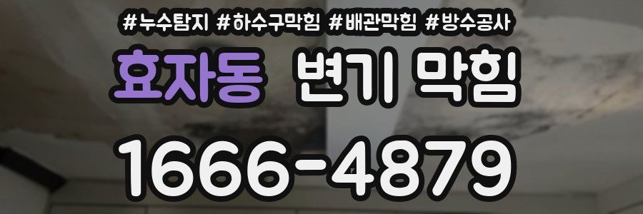 효자동 변기 막힘