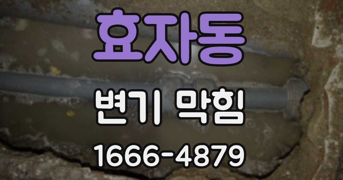 효자동 변기 막힘