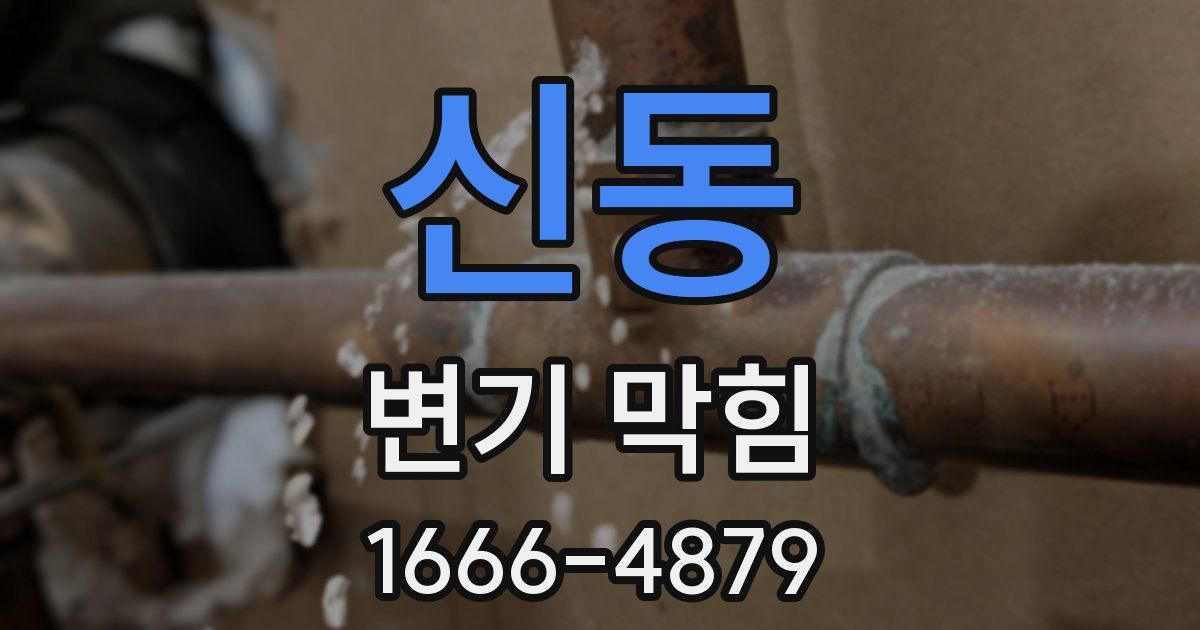 신동 변기 막힘