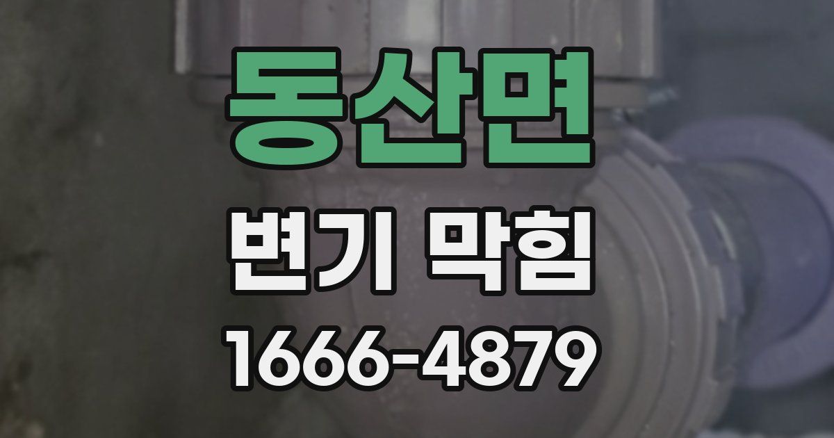 동산면 변기 막힘
