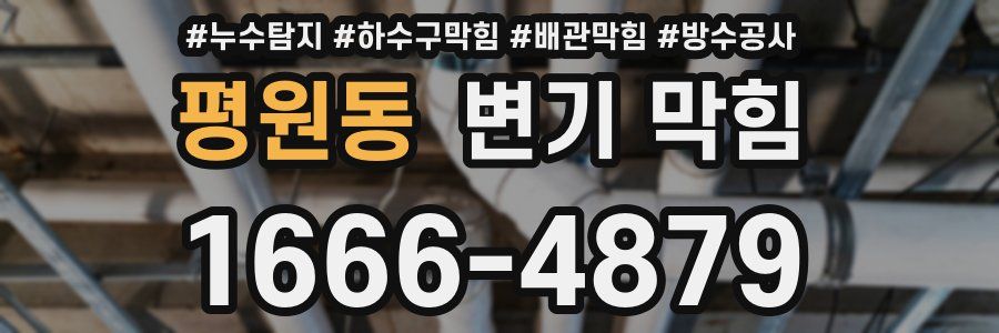 평원동 변기 막힘
