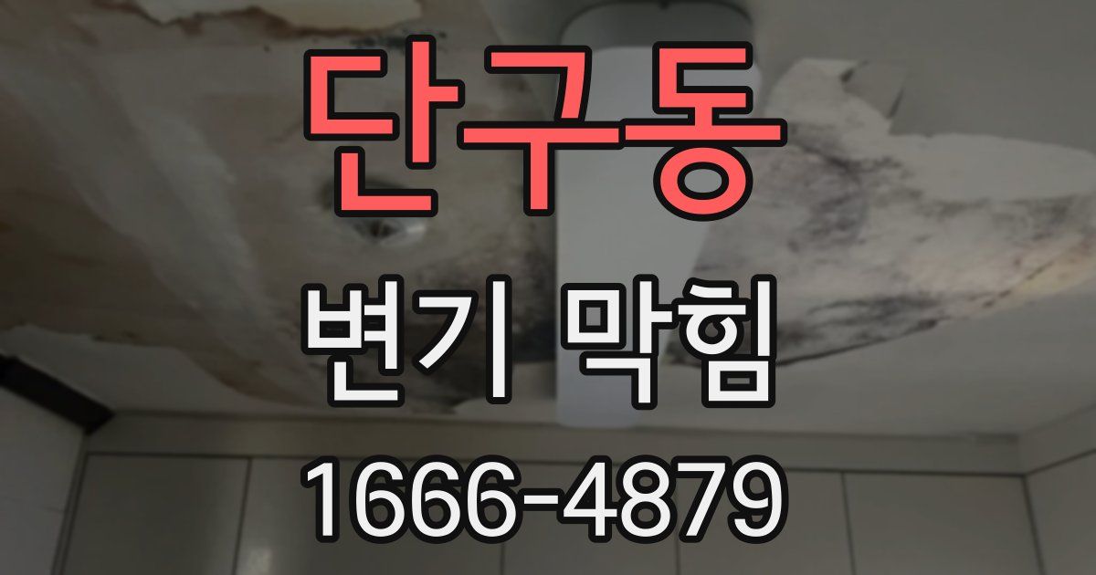 단구동 변기 막힘