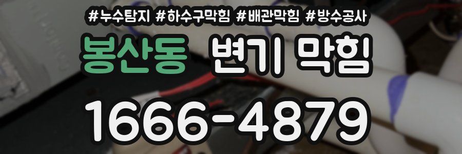 봉산동 변기 막힘
