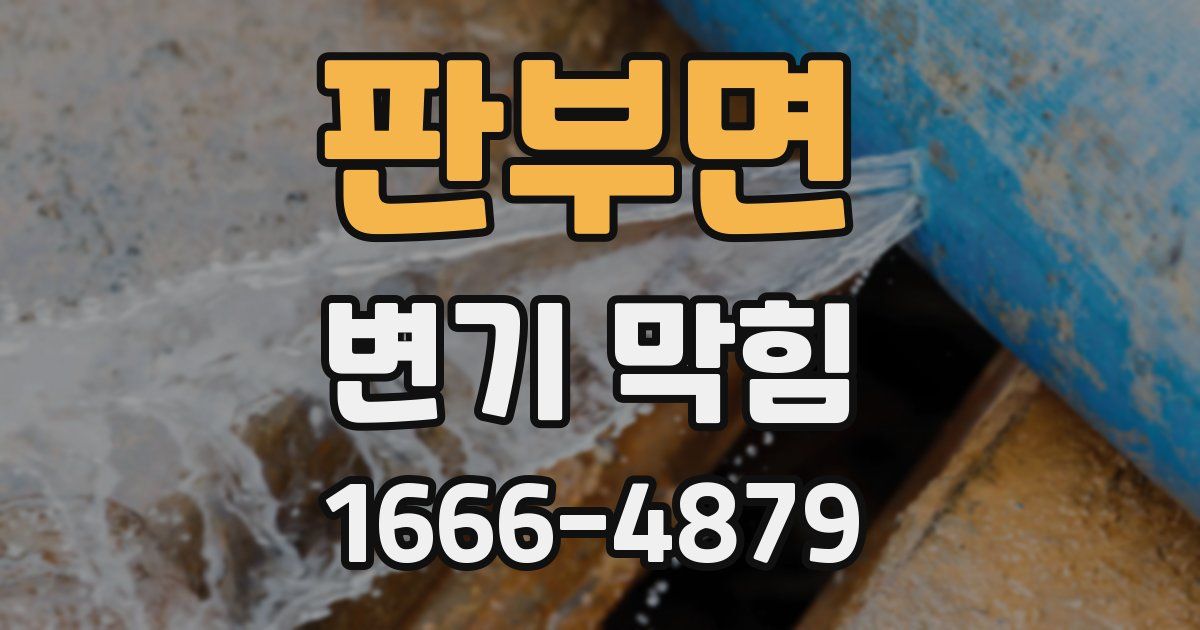 판부면 변기 막힘