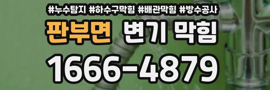 판부면 변기 막힘